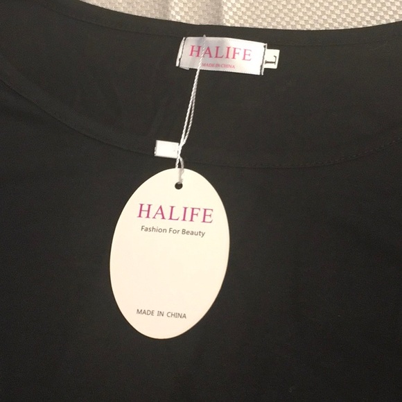 NWT Halife Long Sleeve Black Dress - Picture 6 of 6